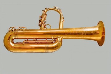 Obraz premium Captivating Baritone Saxophone. Elegance in Music