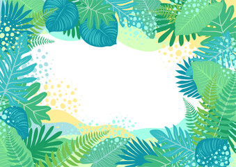 Background nature freehand Leaf background. Leaf nature style with space for text - design for  background social media, postcards, poster, business card, flyer, brochure other.