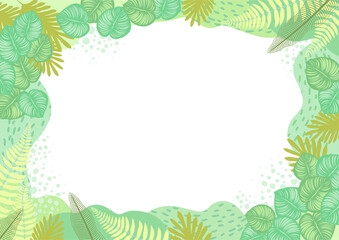 Background nature freehand Leaf background. Leaf nature style with space for text - design for  background social media, postcards, poster, business card, flyer, brochure other.