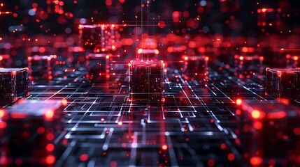 Obraz premium Revolutionizing Finance: The Impact of Blockchain Technology on Cryptocurrency and Digital Transactions