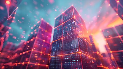 Fototapeta premium Revolutionizing Finance: The Impact of Blockchain Technology on Cryptocurrency and Digital Transactions