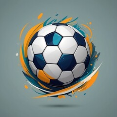 Obraz premium soccer ball on colorful background