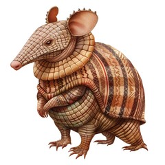 Armadillo Sustainable animal fashion cartoon isolated whitebackground 16:9