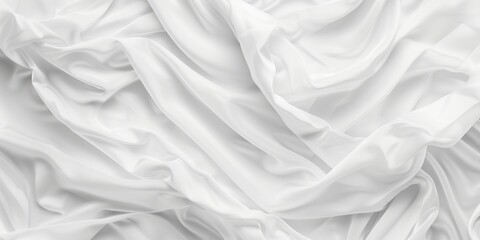 Obraz premium A white fabric with a pattern of dots. The fabric is very smooth and silky. The dots are evenly spaced and are of different sizes