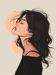 Girl Power Affirmation Card on Simple Background Generative AI