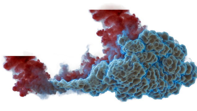 Red smoke transparent background
