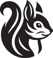 squirrel vector silhouette logo art