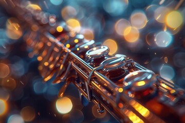 Fototapeta premium Melodic Elegance. Serene woodwind instrument