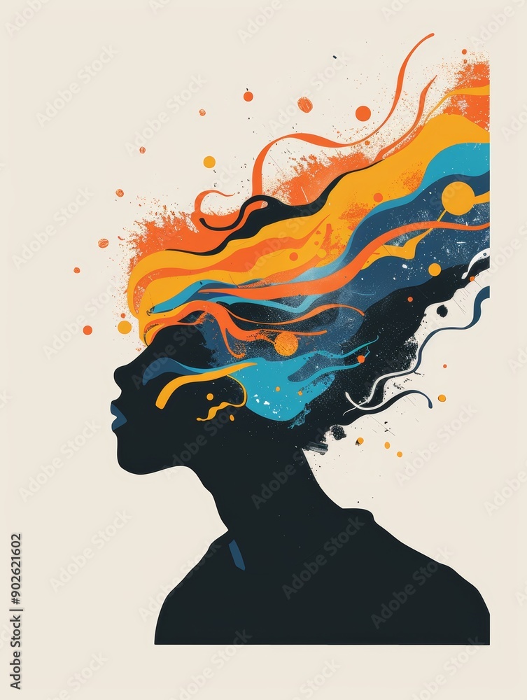 Poster developing emotional intelligence skills concept generative ai