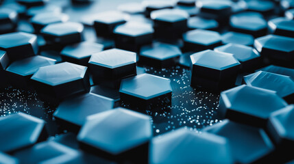 Hexagonal abstract technology background. electric glow hexagonal background