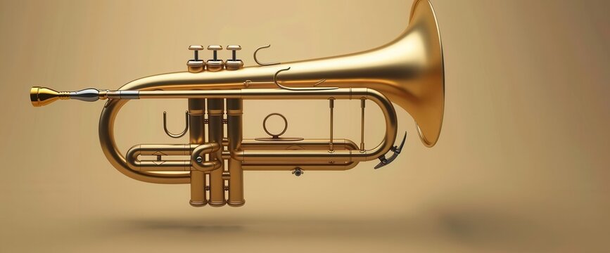 Harmonious Melodies. Elegant brass instrument