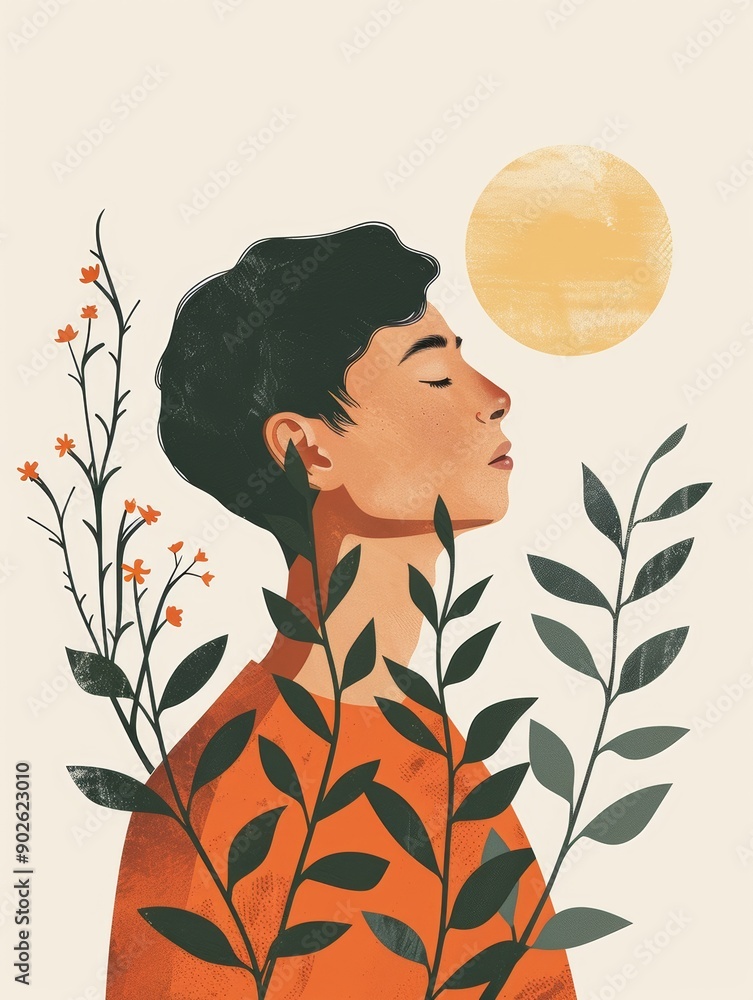 Poster mindful self-compassion exercises for men generative ai
