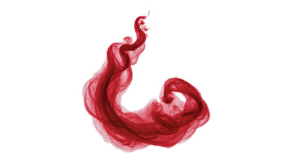 Fototapeta premium Red smoke transparent background