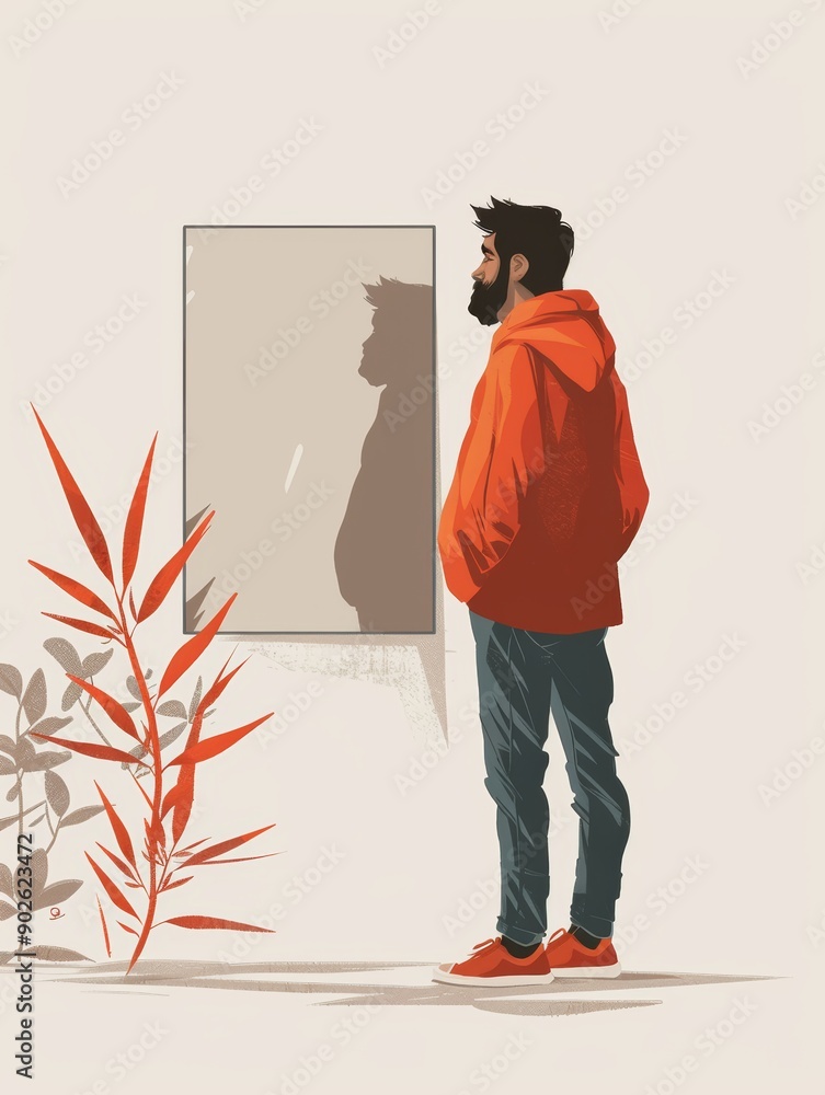 Aufkleber mindful moment for self reflection generative ai