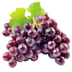 Red Grapes with leaf