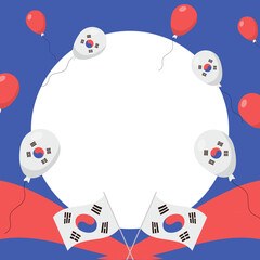 National Liberation Day of Korea. Vector cartoon illustration