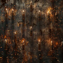 Obraz premium Dynamic Bullet Ricochet in Industrial Setting with Gritty Texture and High Detail - Sparks Flying Action Shot