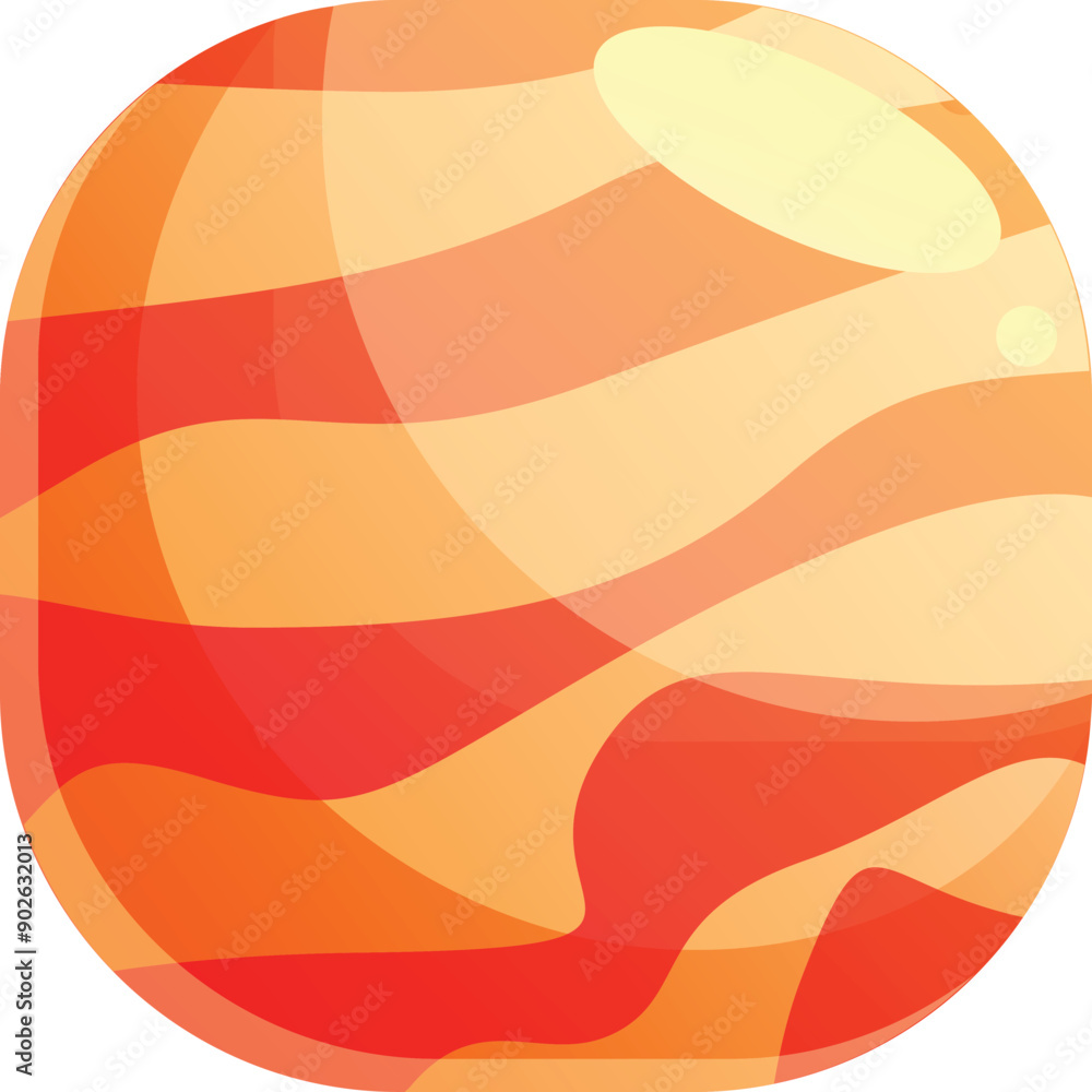 Poster red planet icon representing exploring the solar system