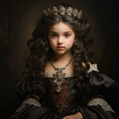 Fototapeta premium classic princess portrait in Baroque style
