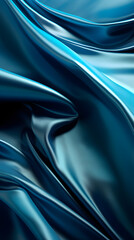 Fototapeta premium Digital holographic blue wrinkled aluminum foil abstract graphic poster background
