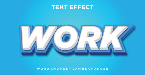 Work editable text effect