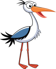Fototapeta premium A vector Drawing of a stork