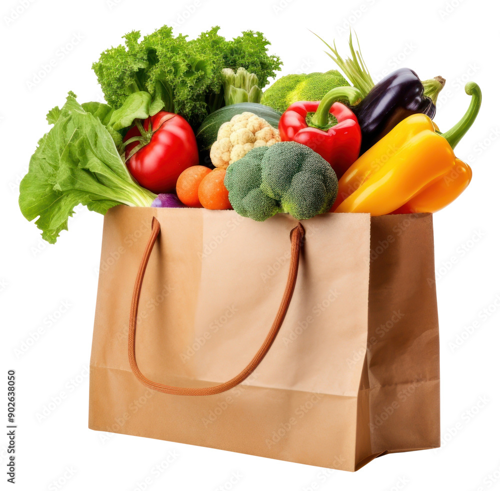 Canvas Prints PNG Bag vegetable market plant.