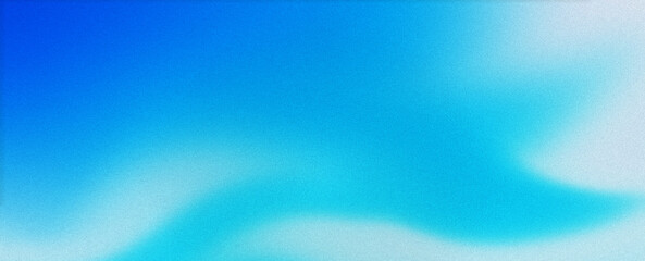 Abstract blurred grainy gradient background texture. Colorful blue digital grain soft noise effects