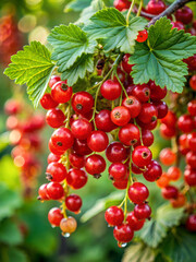 Bunches of red currants