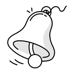 A hand drawn icon of temple bell 

