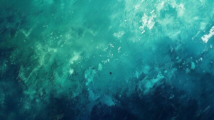 Obraz premium Abstract Blue and Green Textured Background with Brush Strokes. Generative AI