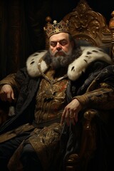 Obraz premium A regal Baroque-era portrait of a middle age king