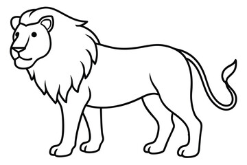Lion line art illustration Design Concepts