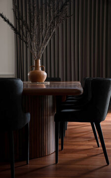 Elegant dining space with stylish interior design