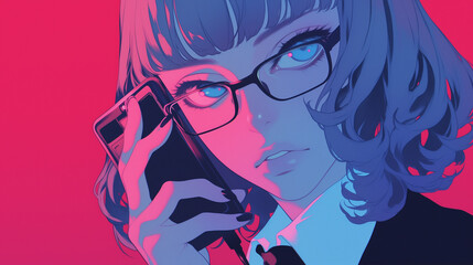 A woman calling on a smartphone