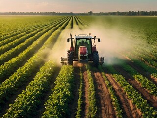 Fototapeta premium tractor in field