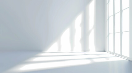 Obraz premium White abstract background with blurred light, can be used as e-commerce display stand