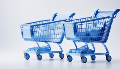 empty shopping cart with copy space