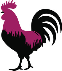 A Hen shilhouette Ilustration vector .