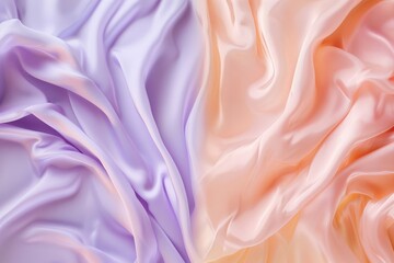 Fototapeta premium Draped silk fabrics in soft pastel hues