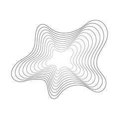 Wave irregular shape vector illustration