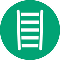 Step ladder glyph circle icon
