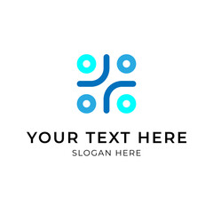 Health or medic logo with line art style. Minimalist line logo