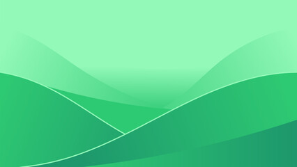 Green Sage color abstract wave background. Modern design template for web cover