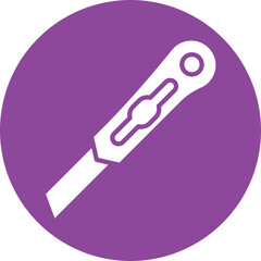 Cutter glyph circle icon