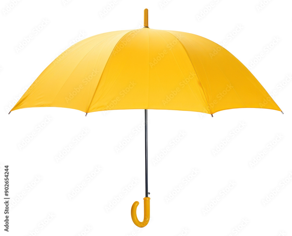 Wall mural PNG Yellow umbrella white background protection sheltering.