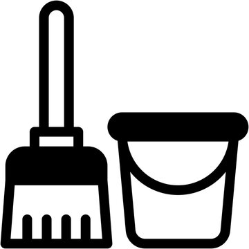 recommend clip art: Vector Icon Cleaning, Mop, Bucket, Washing, Clean