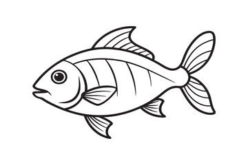 A fish vector illustration white background