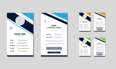 Modern Identity card design template, employee id card template, office id card