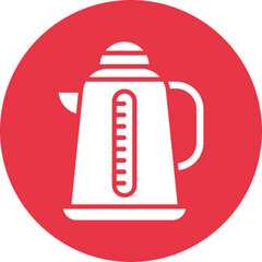 Kettle glyph circle icon